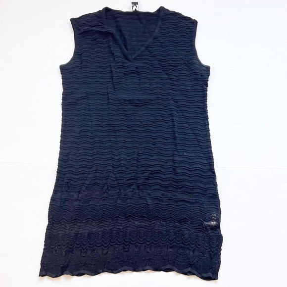 M Missoni Merino Wool Tunic Vest Top Overlay Black - Picture 1 of 5